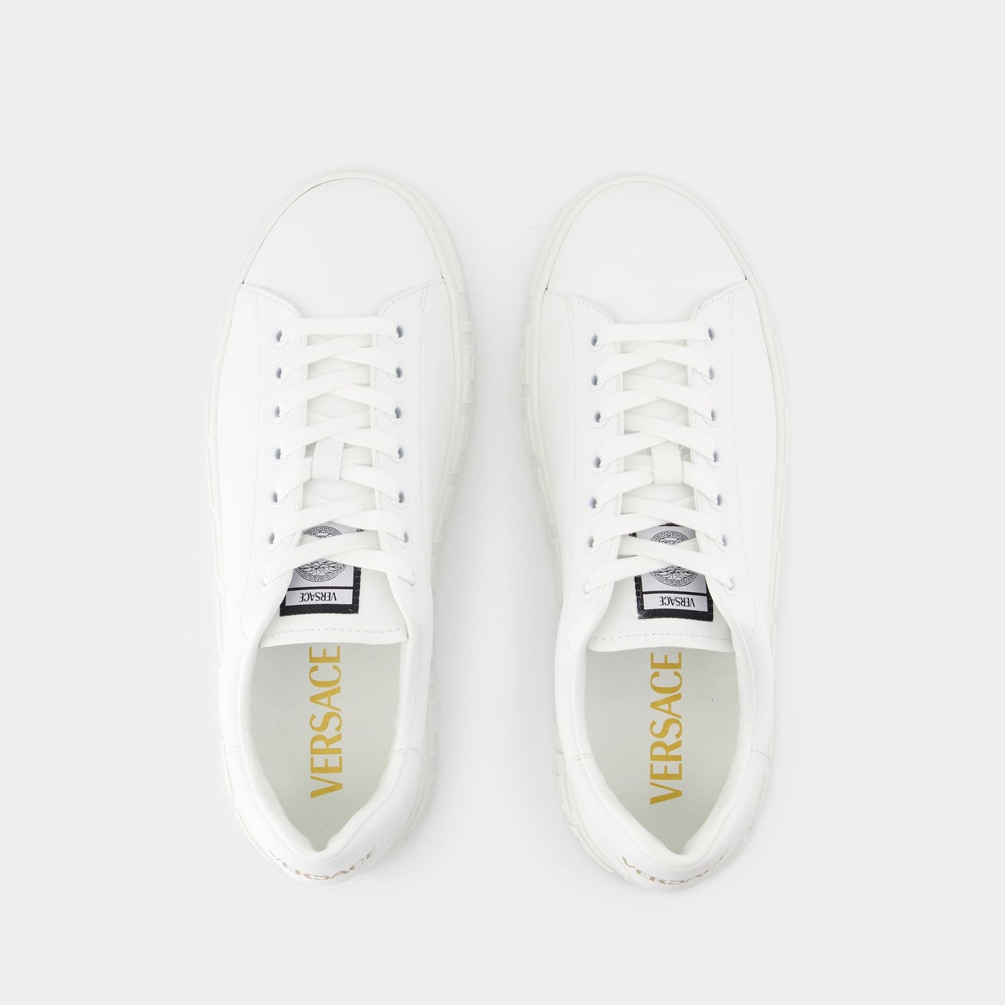 Sneakers - Versace - Leather - White