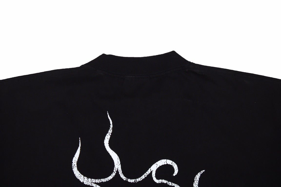 Balenciaga T-shirt with Gothic Flame Logo