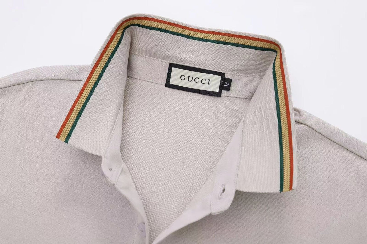 GUCCI || Cotton Polo Shirt With GG Logo