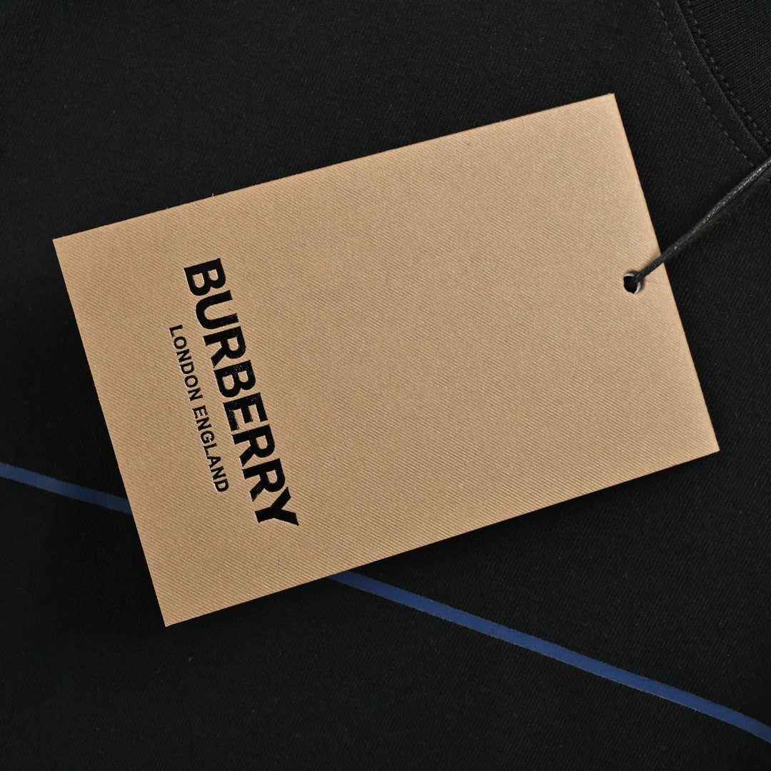 Burberry Equestrian Logo Black T-Shirt