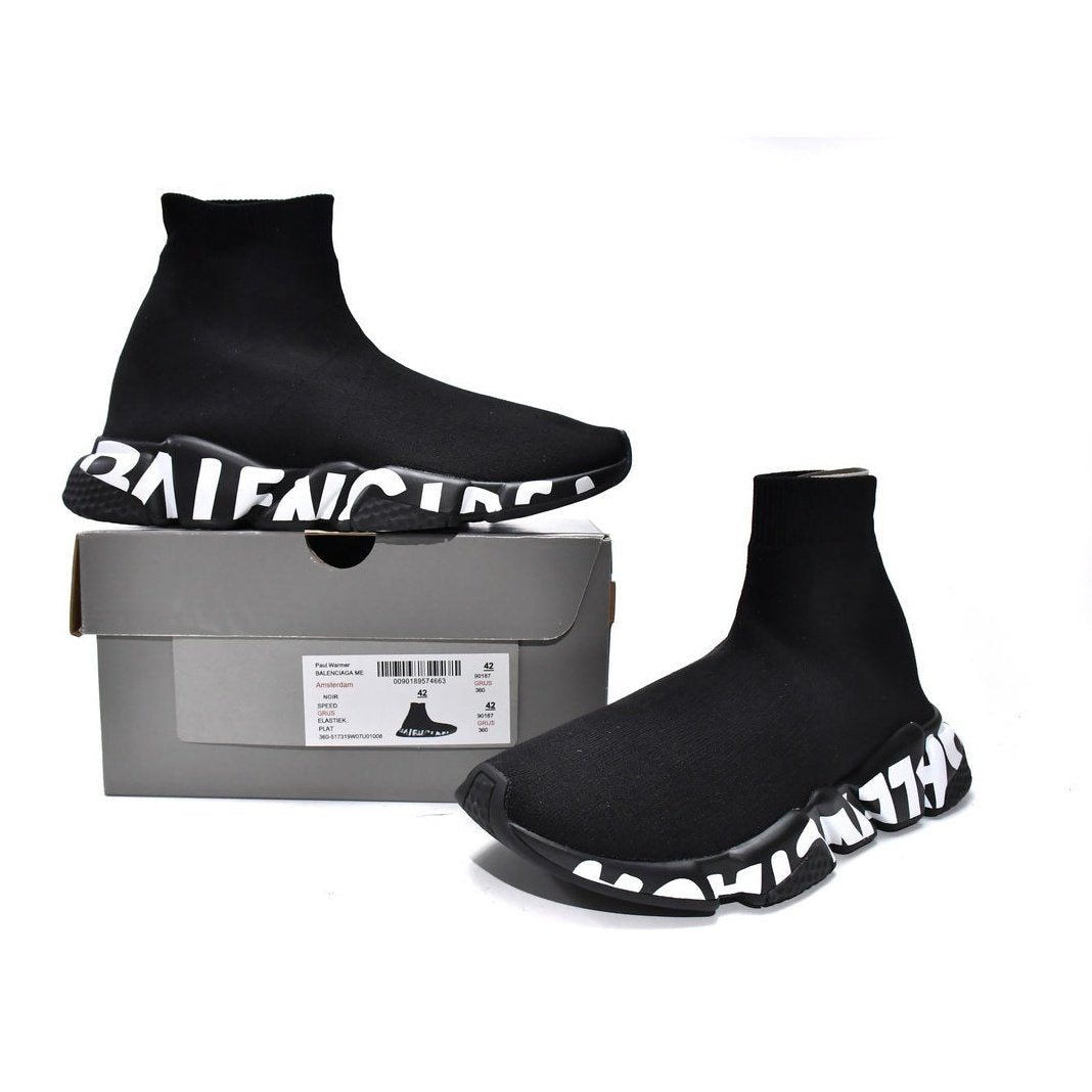 BALENCIAGA SPEED GRAFFITI TRAINER x BLACK