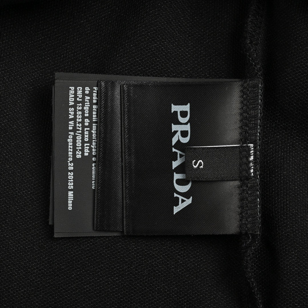 Timeless Prada Black Polo Shirt for Effortless Elegance