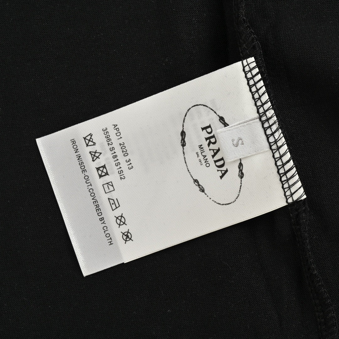 Stylish Prada Milano Logo Black Tee