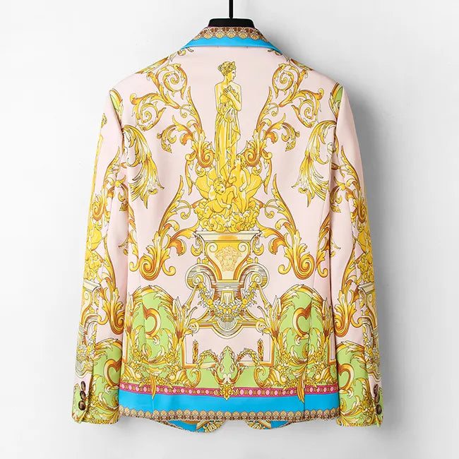 VERSACE || Versace Men's Baroque Print Lapel Blazer