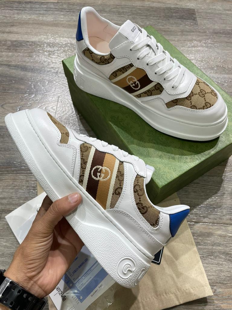 GUCCI || CHUNKY B GG SNEAKER - White/Brown