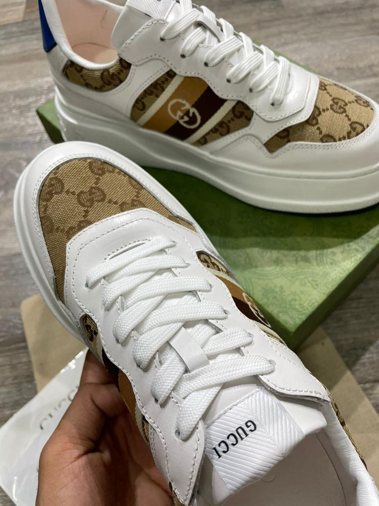 GUCCI || CHUNKY B GG SNEAKER - White/Brown