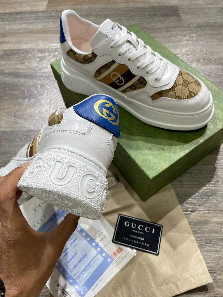 GUCCI || CHUNKY B GG SNEAKER - White/Brown