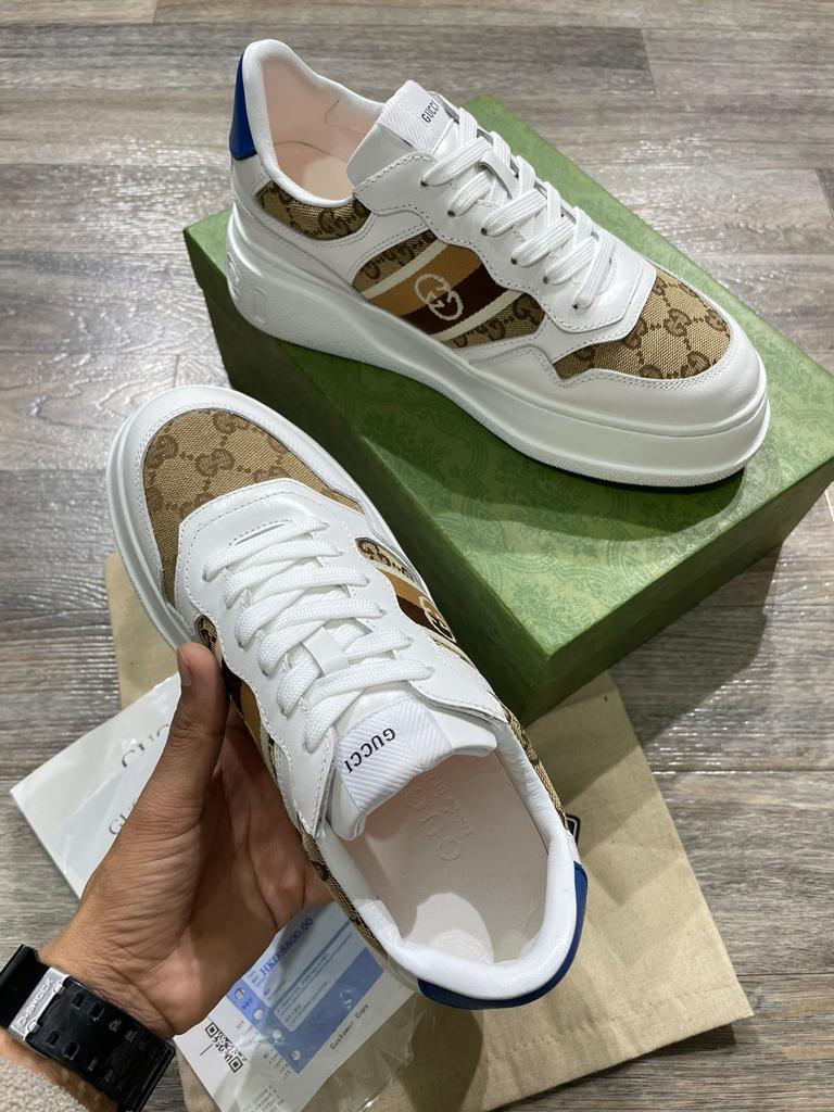 GUCCI || CHUNKY B GG SNEAKER - White/Brown