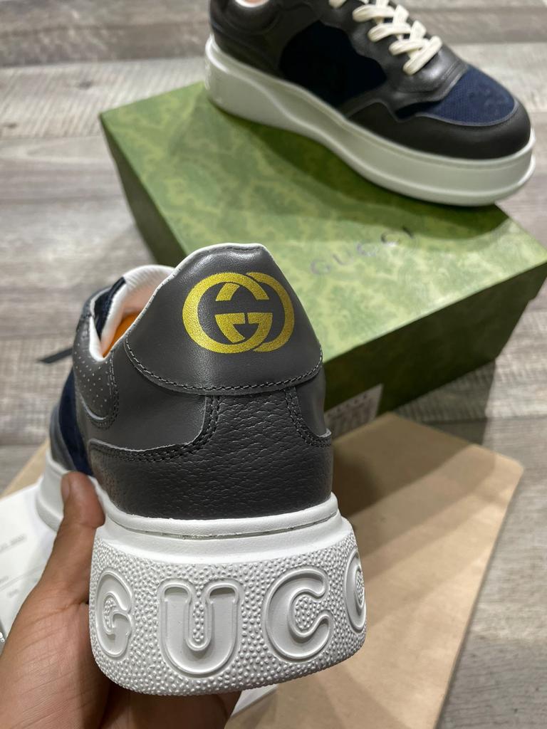 GUCCI || CHUNKY B GG SNEAKER-GREY/BLUE