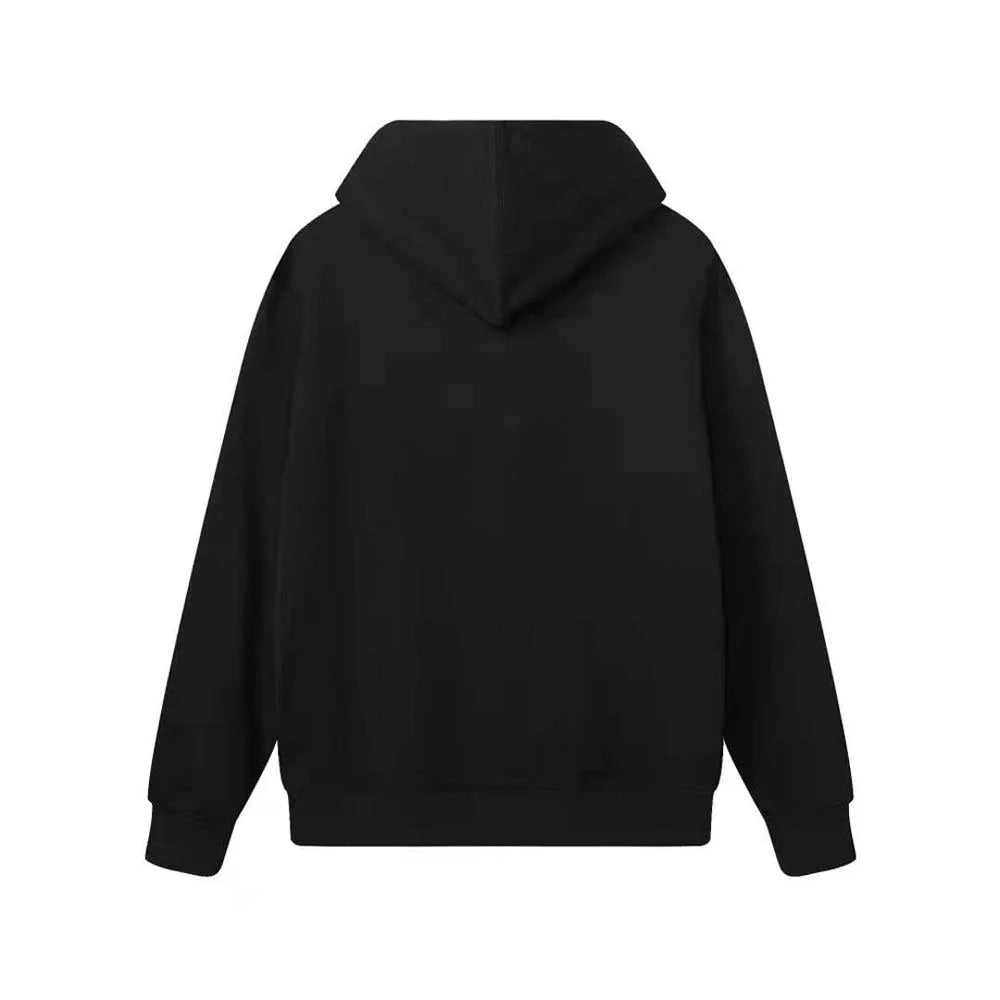 CHRISTIAN DIOR || Couture Hooded Sweatshirt Black Cotton Fleece