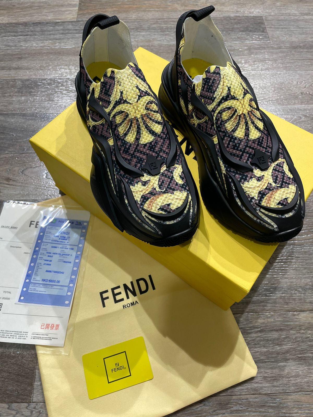 Fendace Low-Tops aus schwarzem Nylon