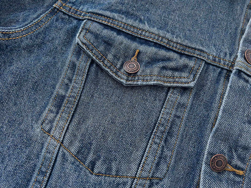 GALLERY DEPT letter embroidered washed denim Jacket