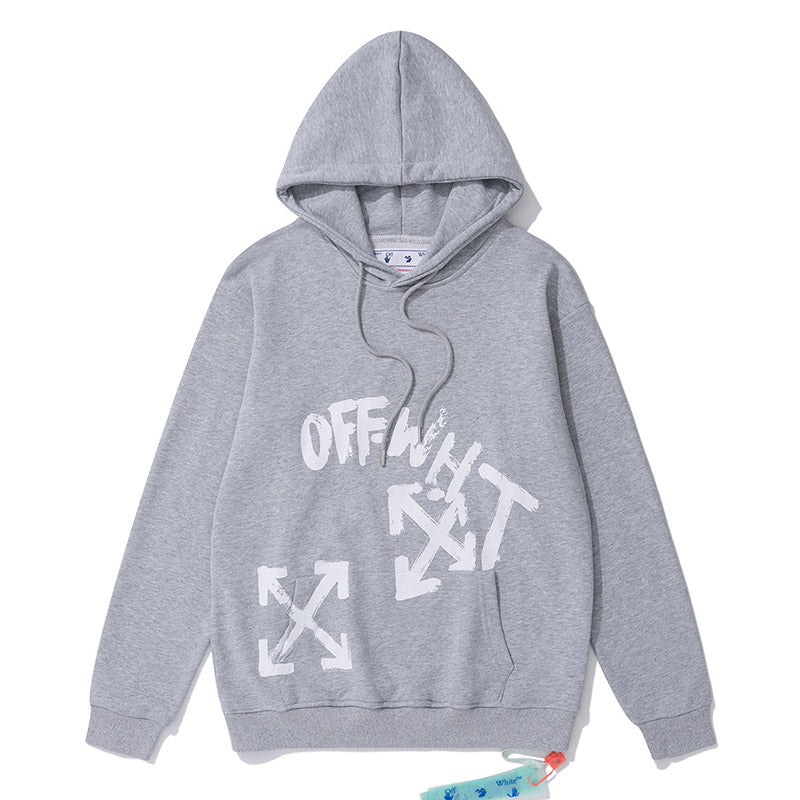 Off-White Arrows paint script skate hoodie