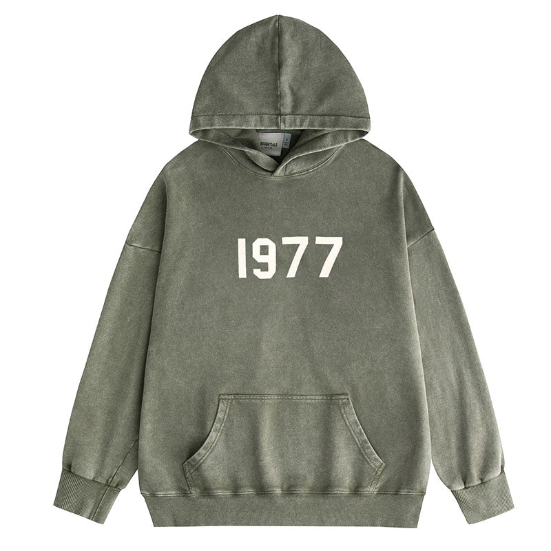 FOG 1977 Flocking Washed Distressed Hoodies