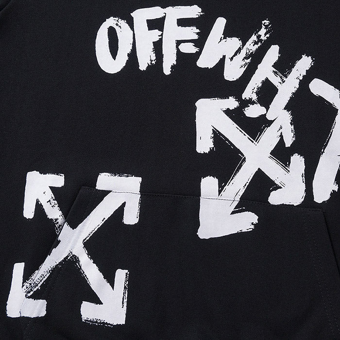 Off-White Arrows paint script skate hoodie