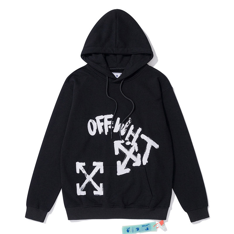 Off-White Arrows paint script skate hoodie