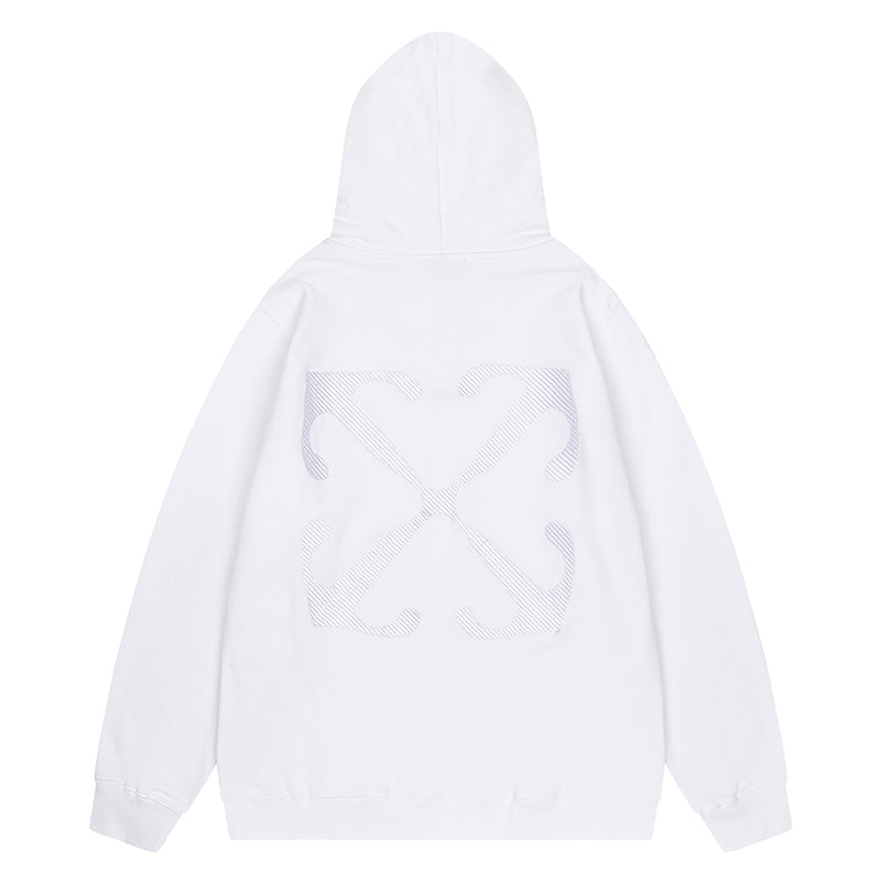 Off White Logo Drawstring Hoodie