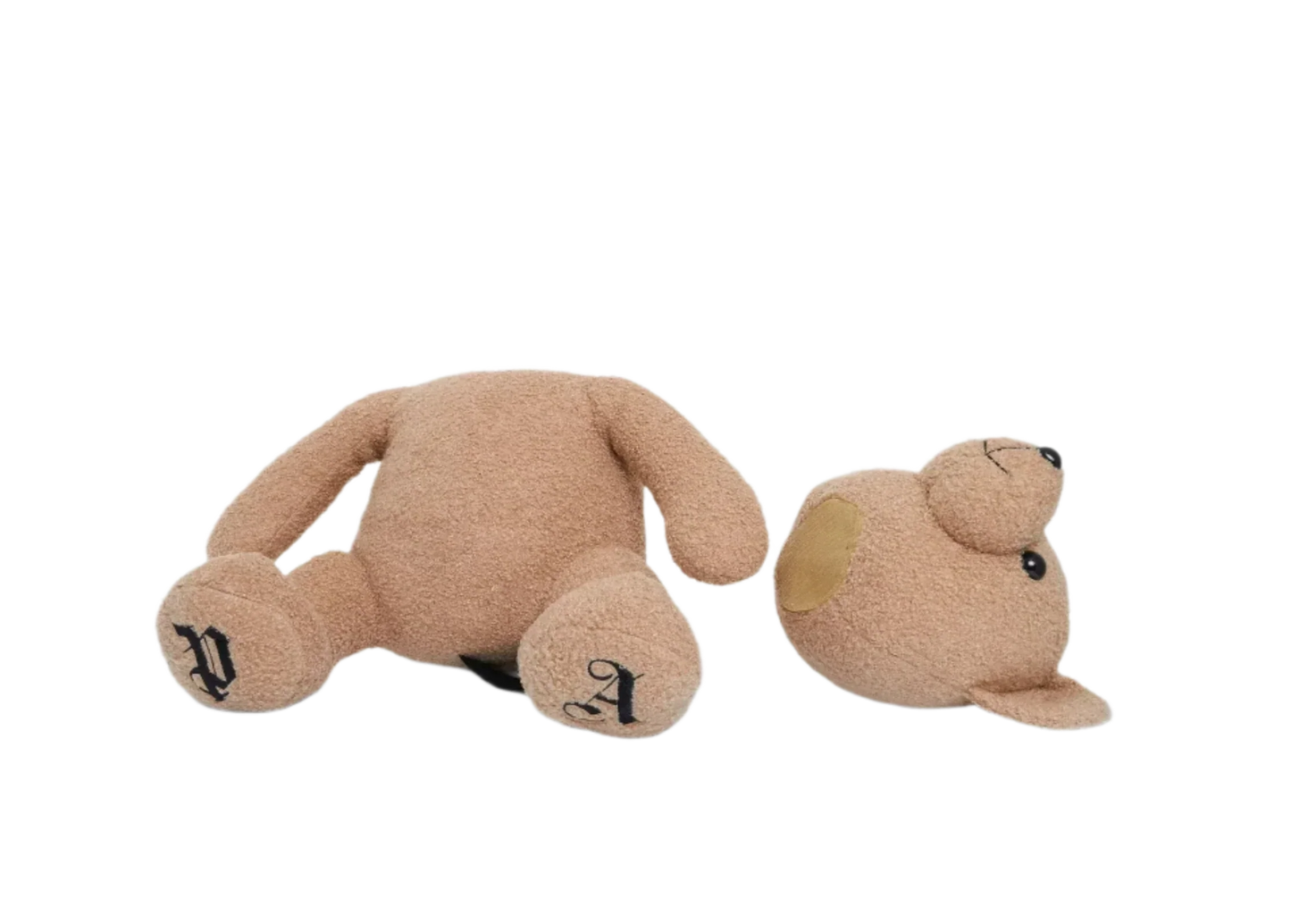 Palm Angels Logo Embroidered Teddy Bear Beige