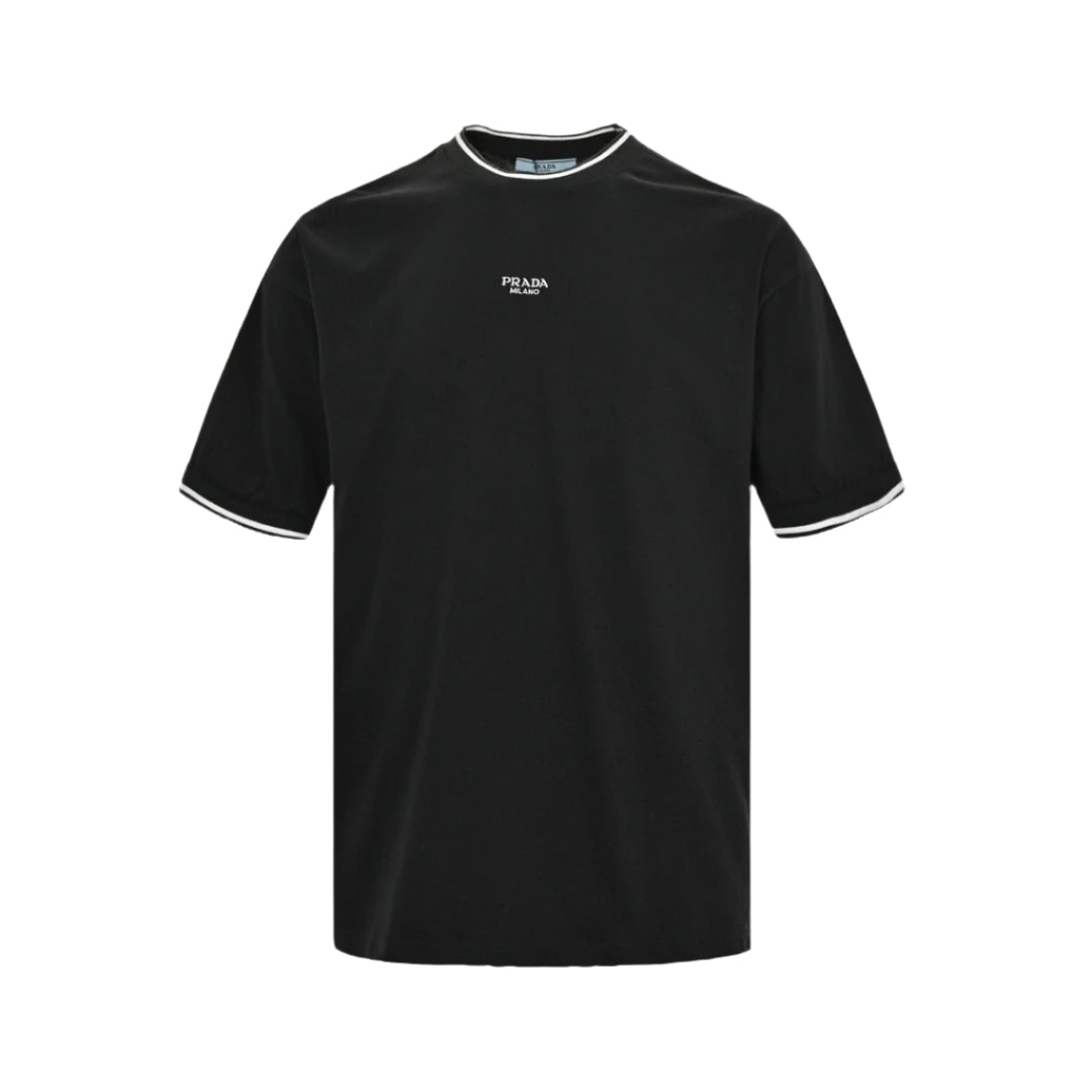 Elegant Black PRADA MILANO T-Shirt