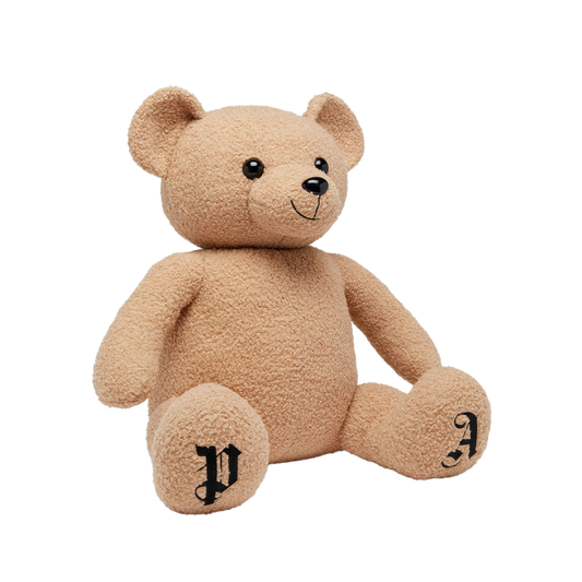 Palm Angels Logo Embroidered Teddy Bear Beige