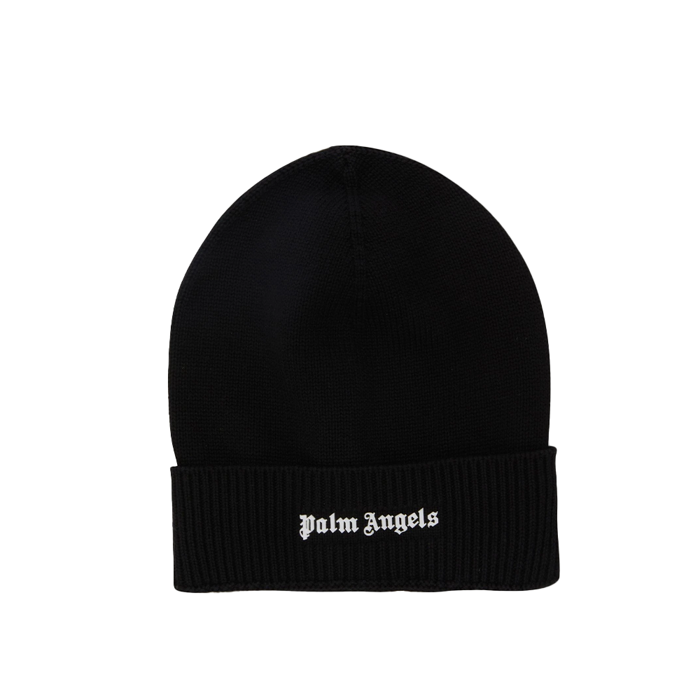 Palm Angels Logo Knit Beanie Nero