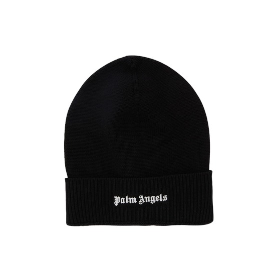 Palm Angels Logo Knit Beanie Nero