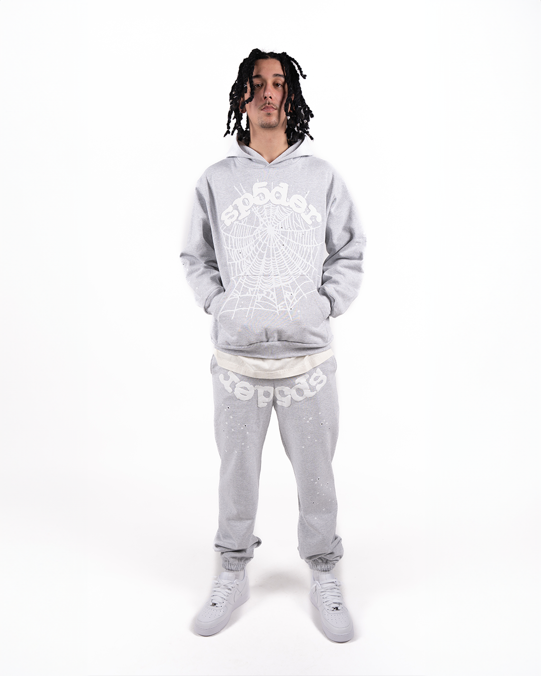 Sp5der OG Web Sweatpants Heather Grey