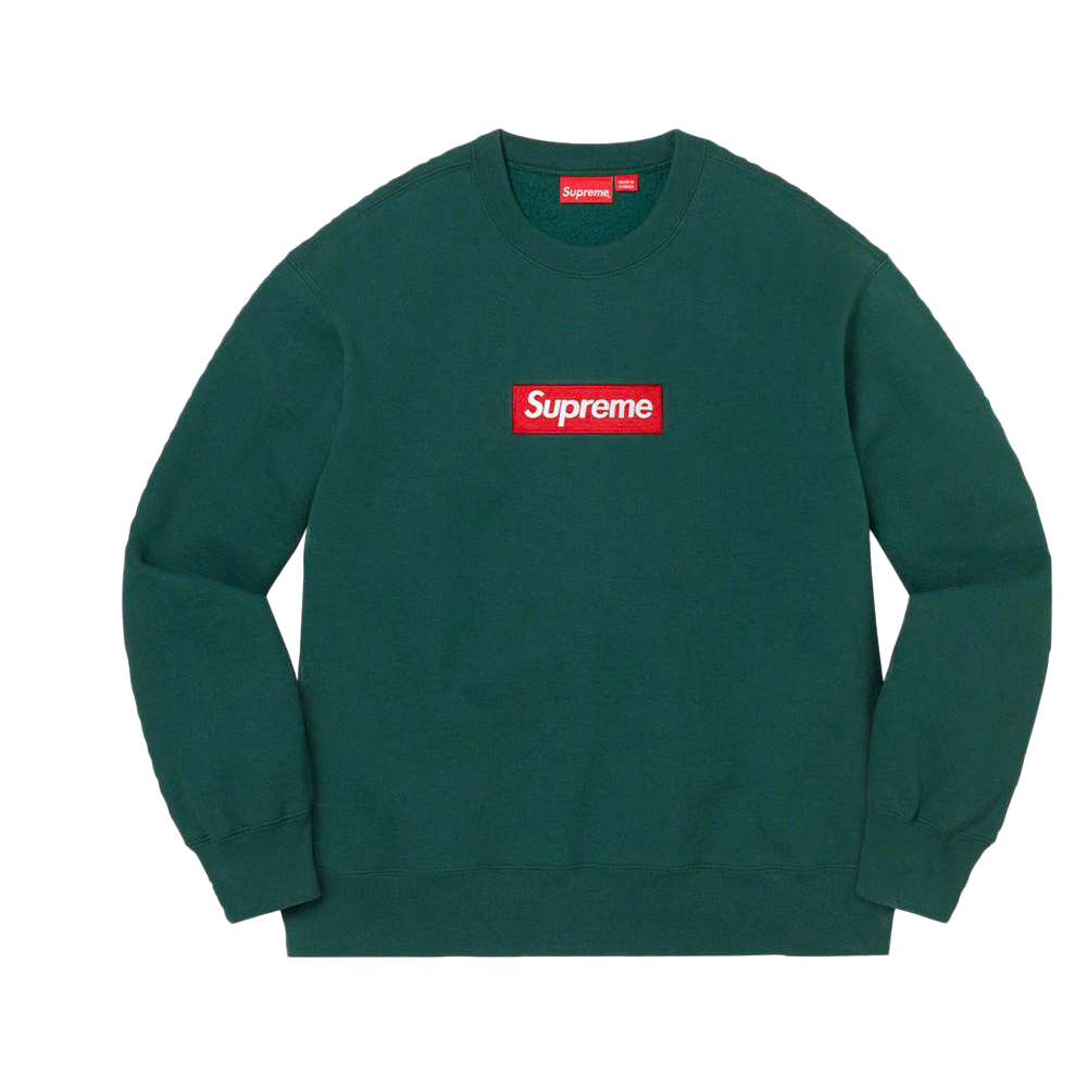 Supreme Box Logo Crewneck (FW22) Dark Pine