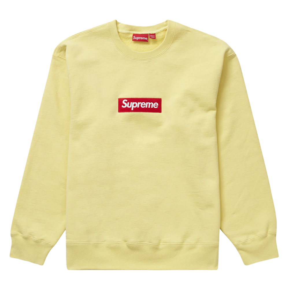 Supreme Box Logo Crewneck (FW22) Pale Yellow