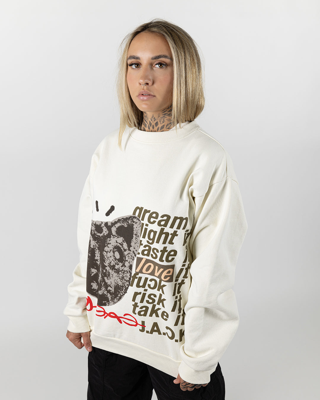 Travis Scott D.L.T.L.F.R.T. Crewneck Natural