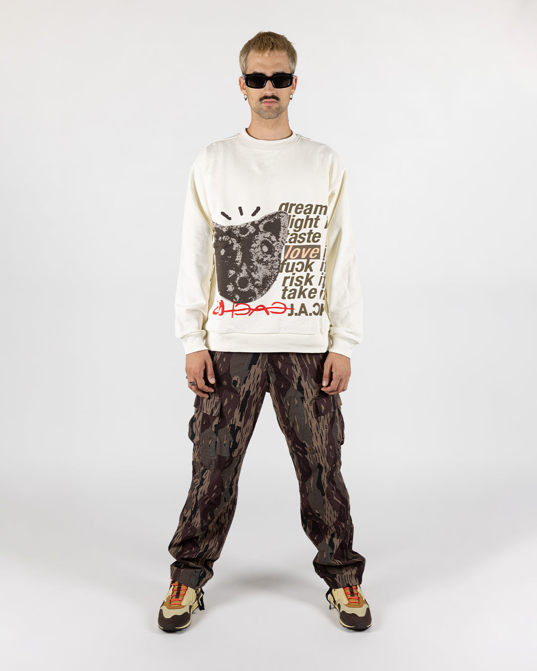 Travis Scott D.L.T.L.F.R.T. Crewneck Natural