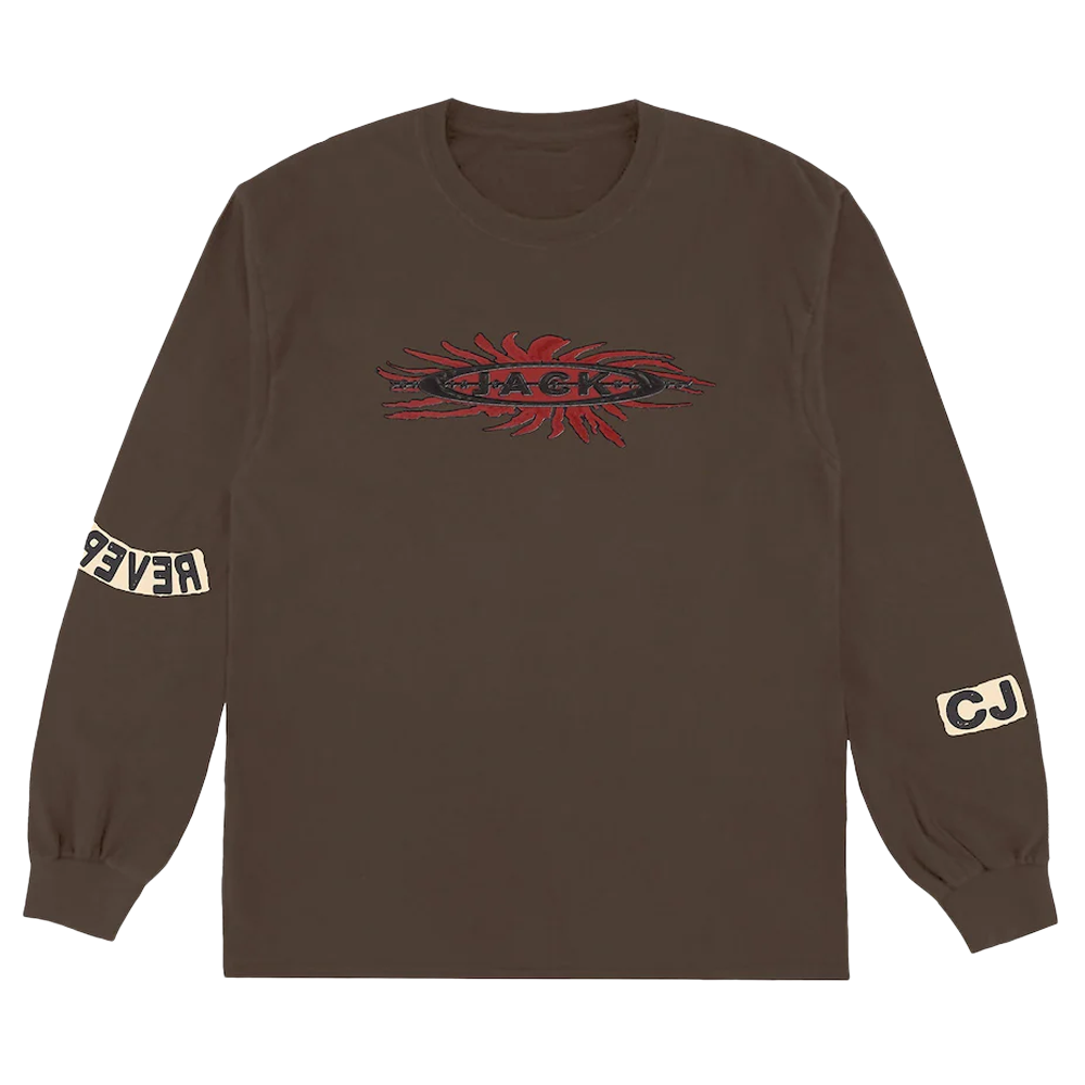 Travis Scott Reverse Jack Long Sleeve T-shirt Brown