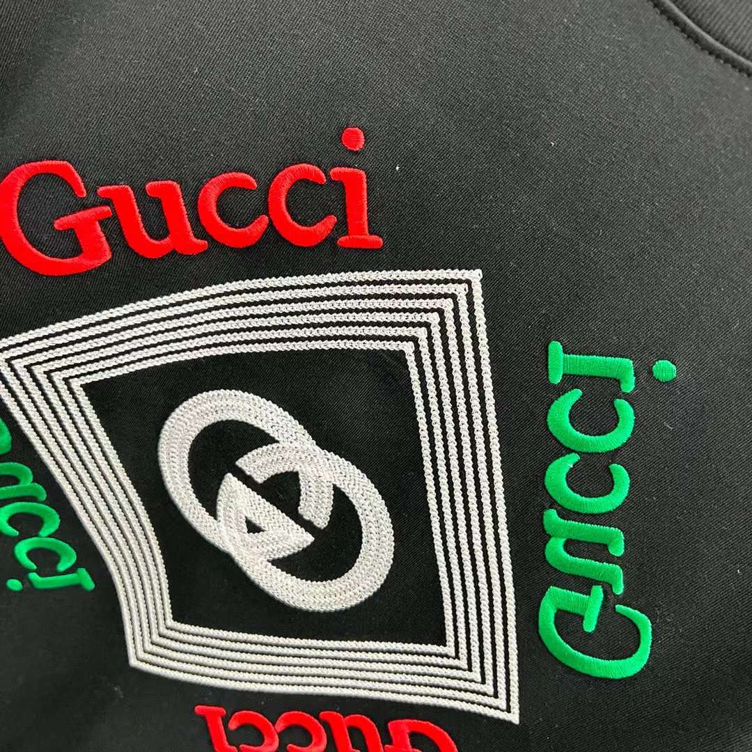 GUCCI DROP SHOULDER COTTON JERSEY PRINTED T-SHIRT