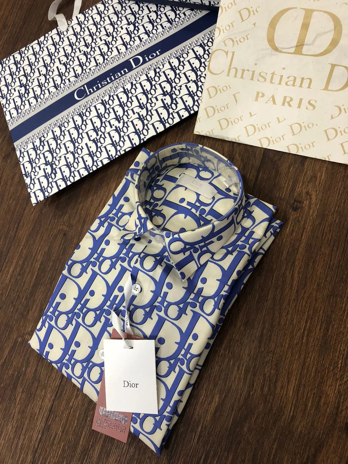 CHRISTIAN DIOR || Cotton Jacquard All Over Logo Shirt