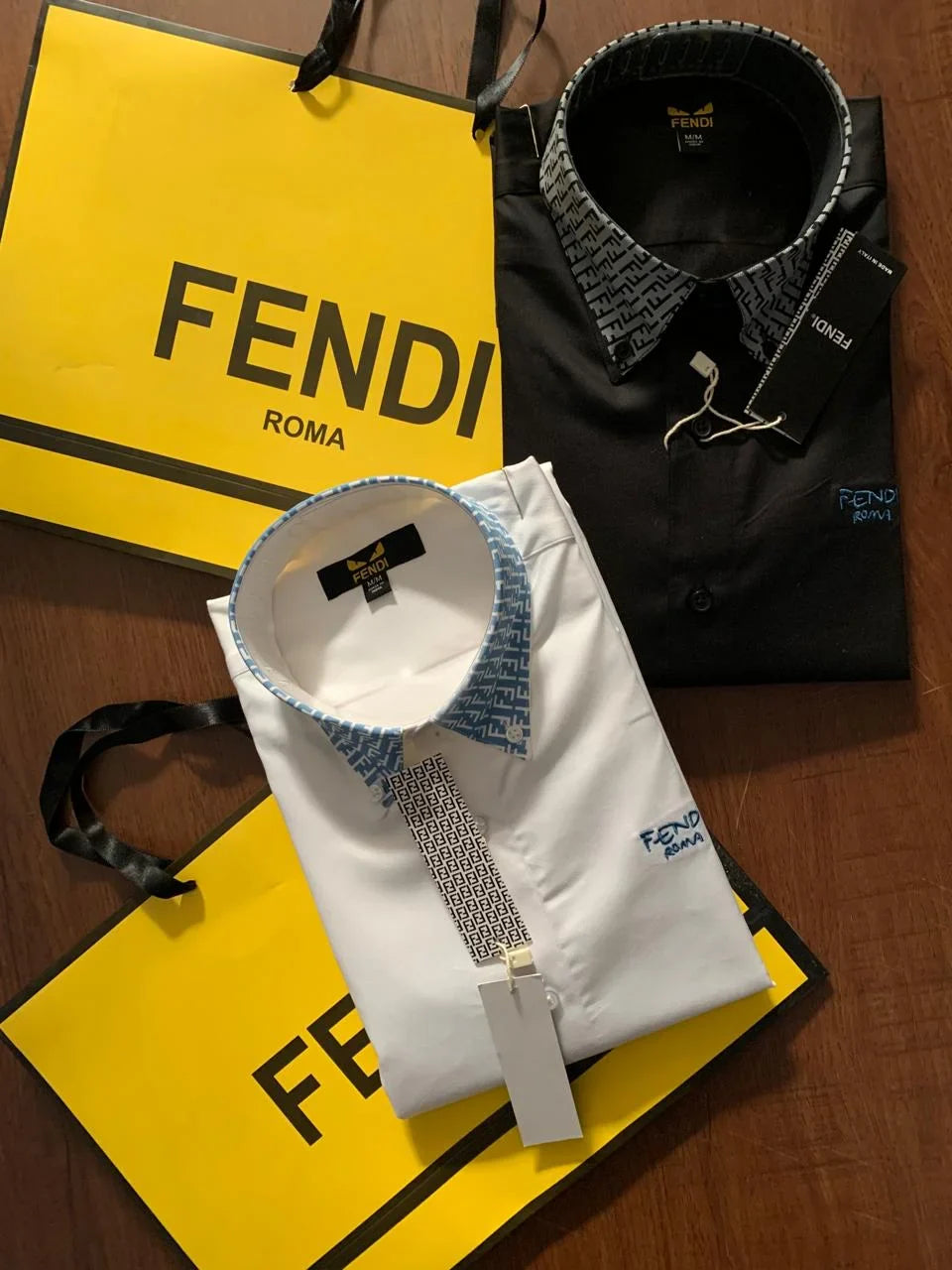 FENDI || Black & White Contract SApread Color Shirt Essentials