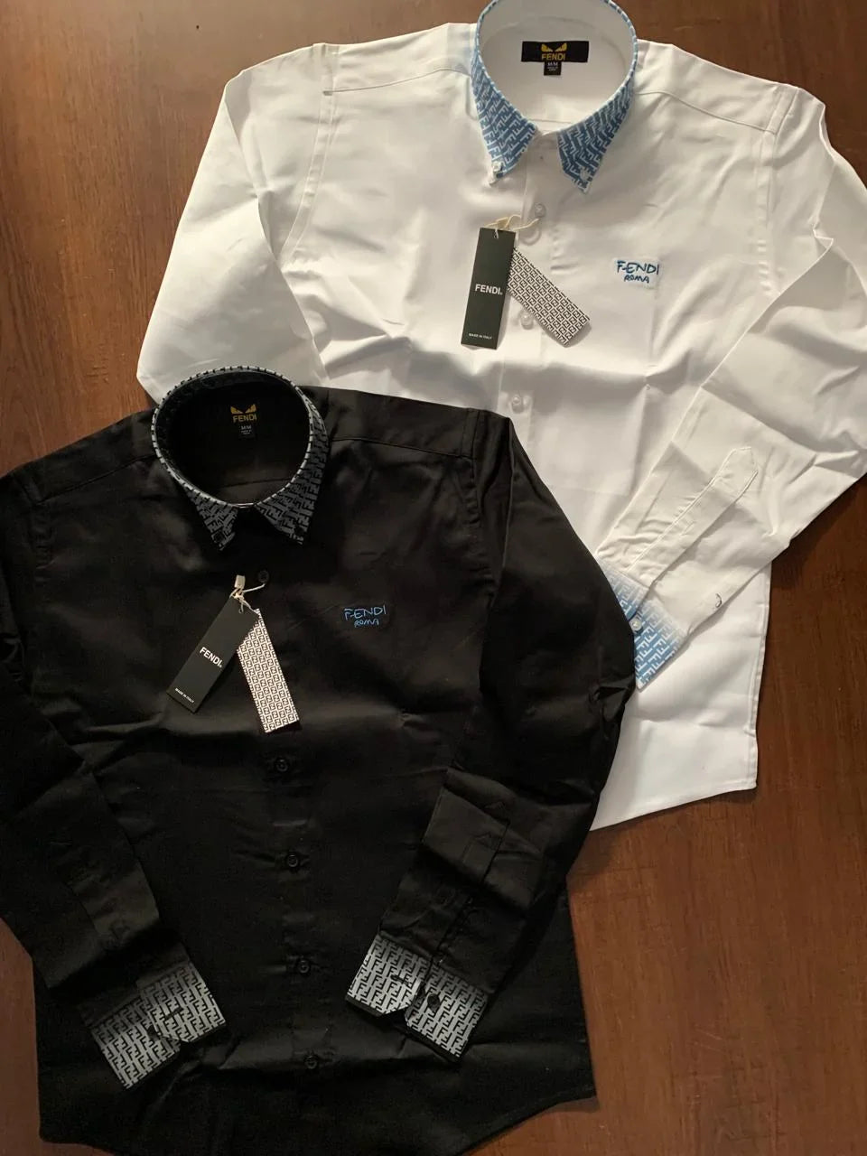 FENDI || Black & White Contract SApread Color Shirt Essentials