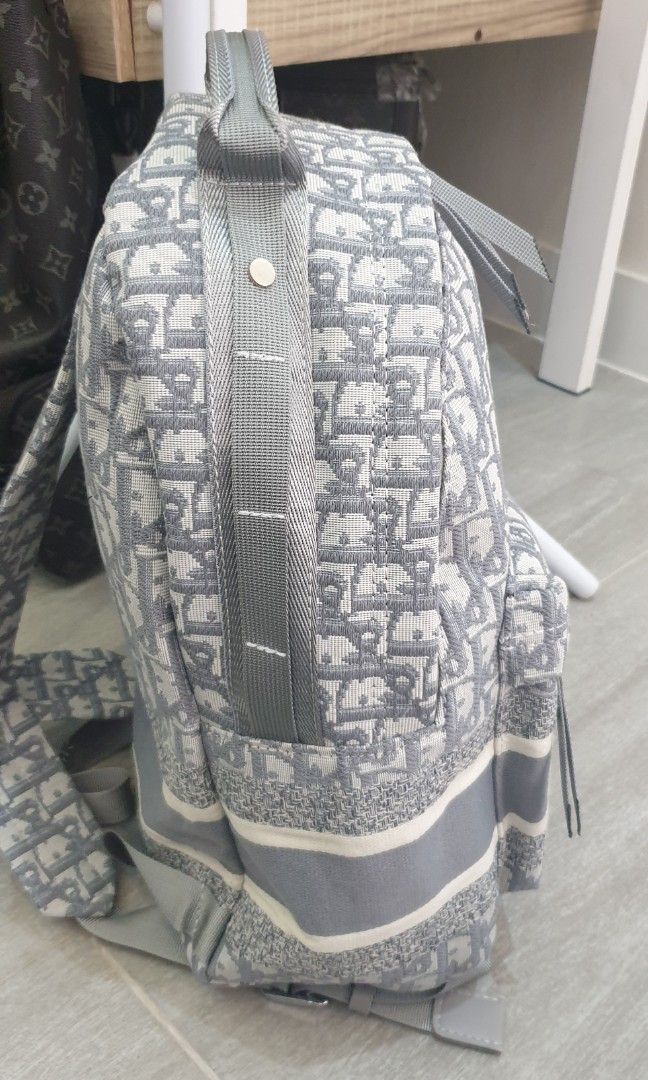 CHRISTIAN DIOR || Travel Backpack Dior Oblique Jacquard GREY/BLACK/BLUE