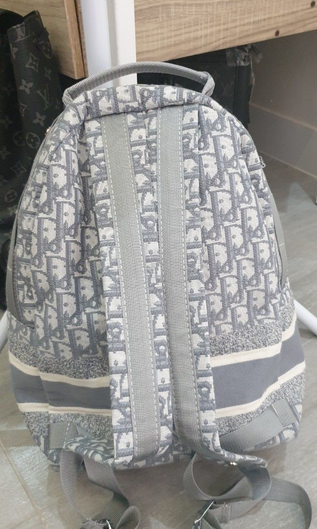 CHRISTIAN DIOR || Travel Backpack Dior Oblique Jacquard GREY/BLACK/BLUE