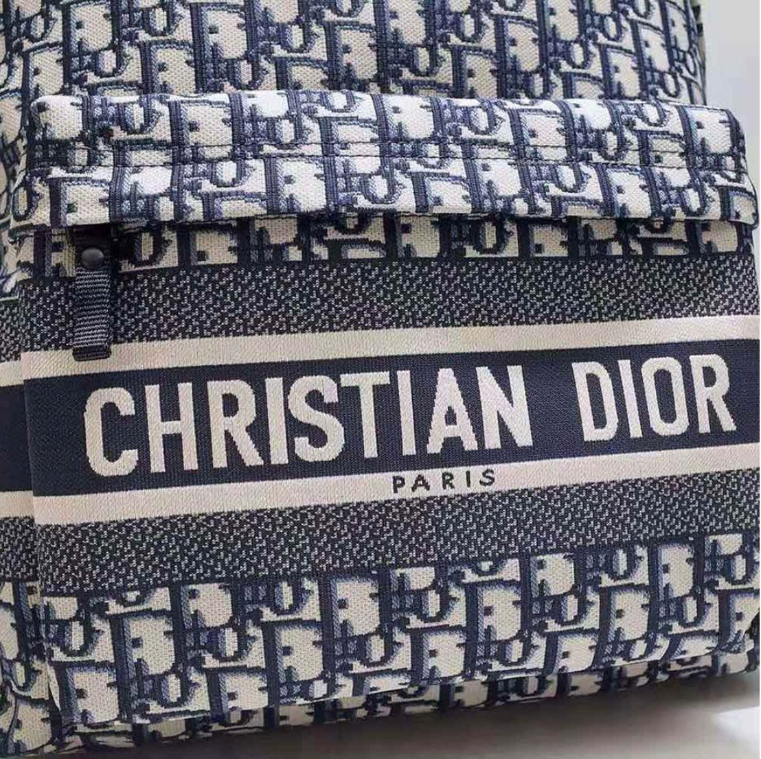 CHRISTIAN DIOR || Travel Backpack Dior Oblique Jacquard GREY/BLACK/BLUE