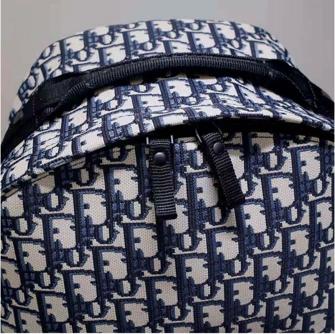 CHRISTIAN DIOR || Travel Backpack Dior Oblique Jacquard GREY/BLACK/BLUE