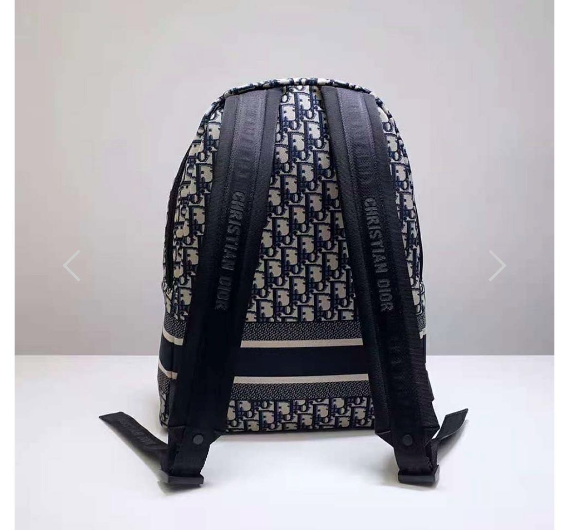 CHRISTIAN DIOR || Travel Backpack Dior Oblique Jacquard GREY/BLACK/BLUE