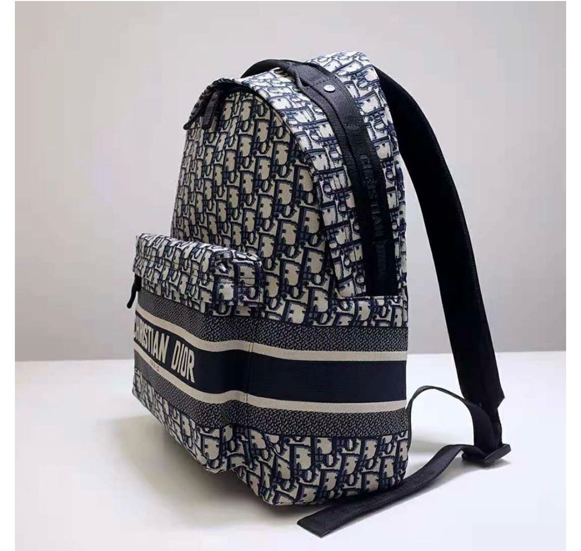 CHRISTIAN DIOR || Travel Backpack Dior Oblique Jacquard GREY/BLACK/BLUE