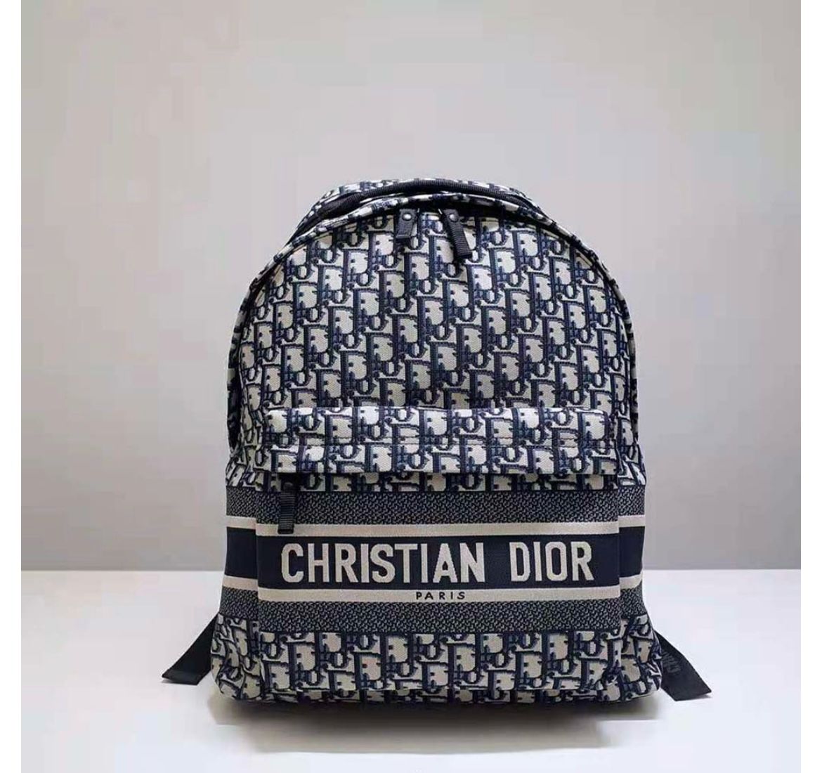 CHRISTIAN DIOR || Travel Backpack Dior Oblique Jacquard GREY/BLACK/BLUE