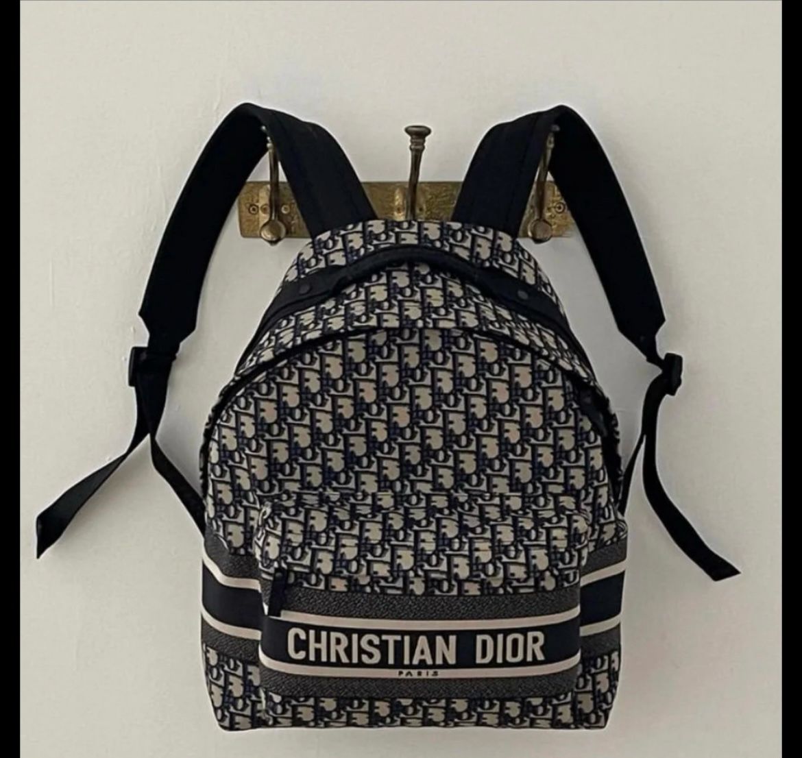 CHRISTIAN DIOR || Travel Backpack Dior Oblique Jacquard GREY/BLACK/BLUE