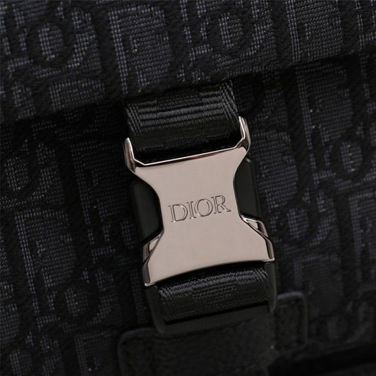 CHRISTIAN DIOR || Rider Backpack Black Dior Oblique Jacquard