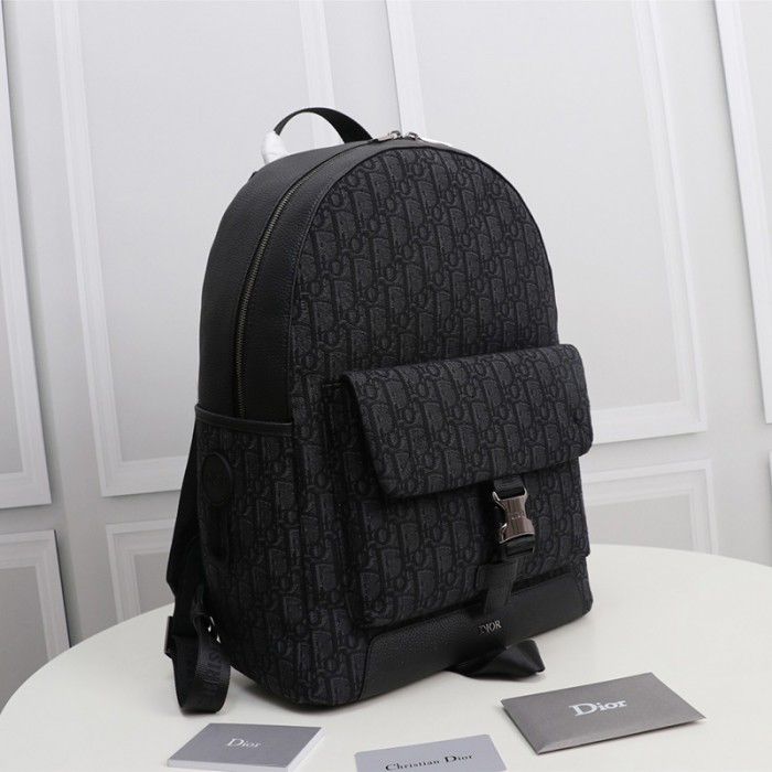 CHRISTIAN DIOR || Rider Backpack Black Dior Oblique Jacquard