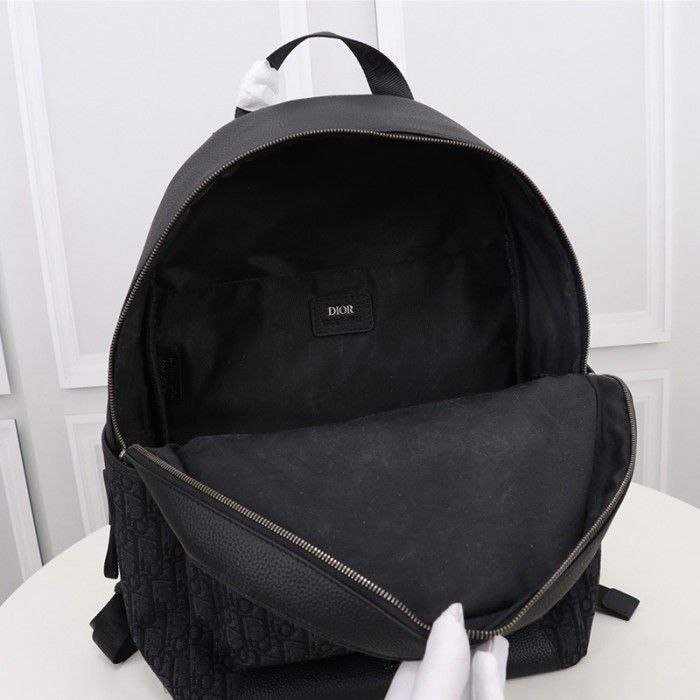 CHRISTIAN DIOR || Rider Backpack Black Dior Oblique Jacquard