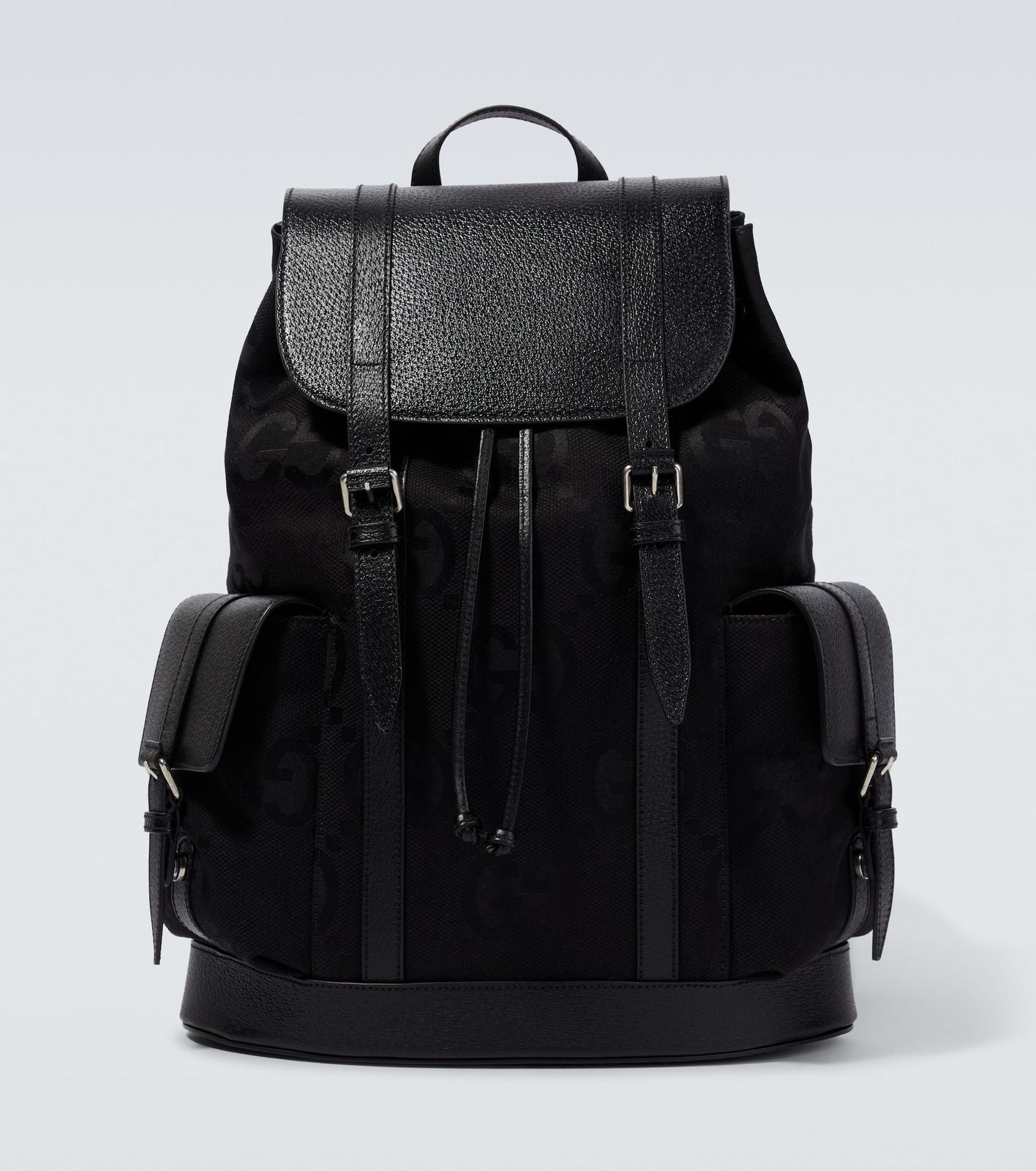 GUCCI || Jumbo GG Backpack In Black GG Canvas