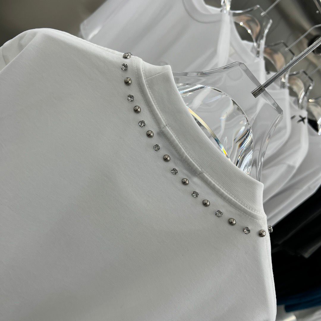 DOLCE & GABBANA || Round Neck T-Shirt With Short Sleeves And Rhinestone Appliqués