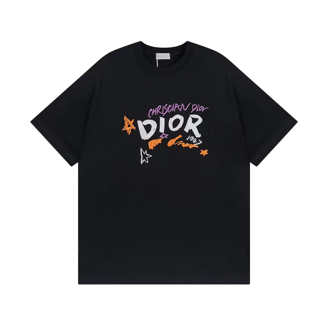 CHRISTIAN DIOR || Trendy New Style Letter Pattern T-Shirt Men Women Same Style